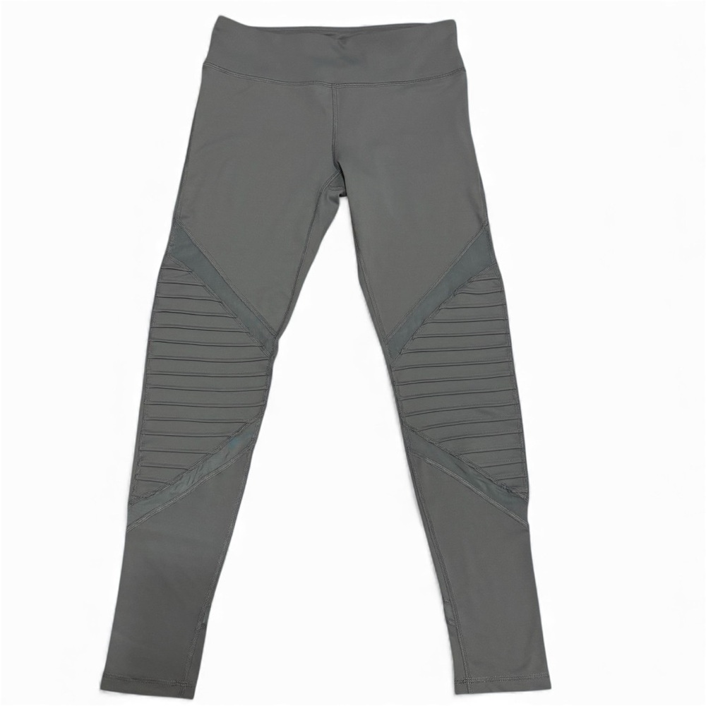 Mono B Light Gray Moto Panel Leggings